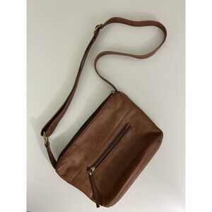 Osgoode Marley Acorn Leather Handbag 11” X 8” Zipper Purse Small Minimalist